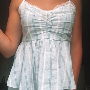New with tags Zara blue and white tank top